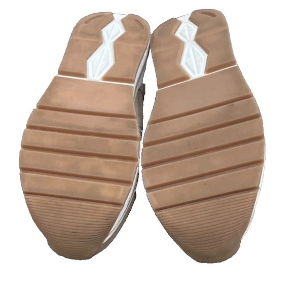 Steve Madden Glided Unit Leather Platform High-Top Sneaker Beige Women's 8.5M - Picture 5 of 7